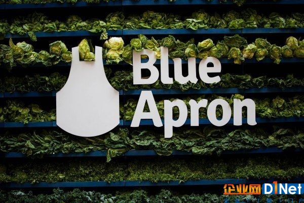 Blue Apron Holdings Inc. signage is displayed during the company's initial public offering (IPO) outside the New York Stock Exchange (NYSE) in New York, U.S., on Thursday, June 29, 2017. Meal-kit delivery company Blue Apron Holdings Inc. climbed in its trading debut after slashing the price of its initial public offering. Photographer: Michael Nagle/Bloomberg via Getty Images