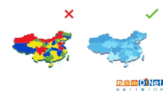在一张图表上使用颜色过多