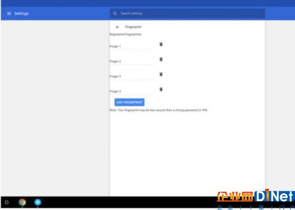 谷歌Chrome OS桌面操作系统新增指纹扫描功能