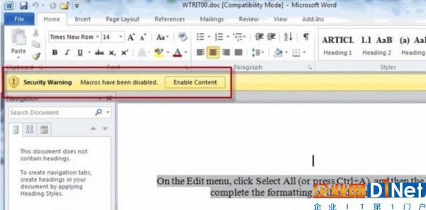 word文档都能带毒 可攻击Windows和macOS 