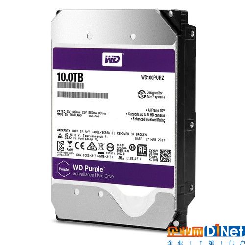 西数发监控级10TB紫盘
