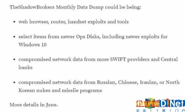Shadow Brokers扬言兜售新漏洞攻击工具 