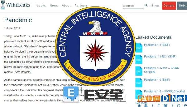 CIA利用Pandemic项目将文件服务器转换为恶意软件感染源-E安全