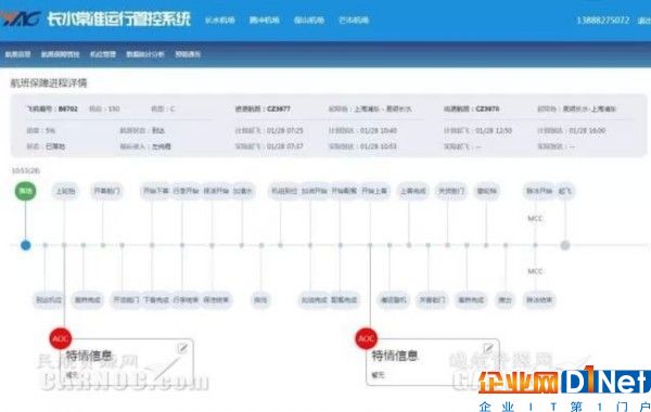 这是昆明长水国际机场运行管理控制系统“长水常准”。通过这个系统，我们可以利用电脑、手机等终端实时查询每个航班在各个保障环节的运行状况，掌握运行动态，然后对相关数据进行交互分析，实现航班进程的精确管控，从而合理分配机位资源，统筹优化保障力量，提升航班正常水平。此外，相关数据的采集汇总，也为云南机场集团推进大数据联合运行平台建设，实现大数据驱动下的安全和安保工作打下了基础。