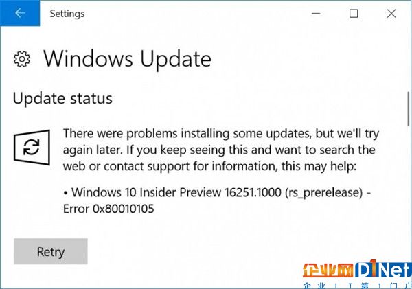 Windows 10新版Build 16251：用户升级后遭殃