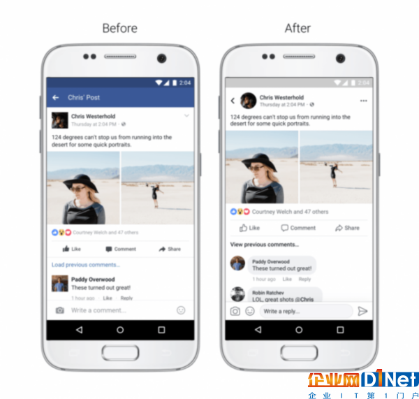 Facebook主应用即将迎来界面更新 评论变气泡对话