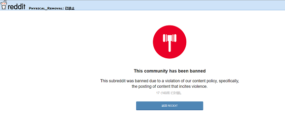 被关闭的Reddit板块