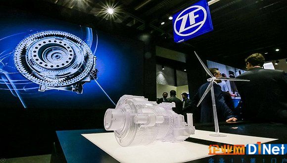 采埃孚公司展示的风机齿轮箱。摄影：张楠风能数字化