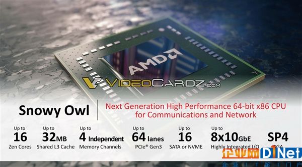 AMD EPYC 3251处理器曝光：8核SoC、对标Intel Xeon-D