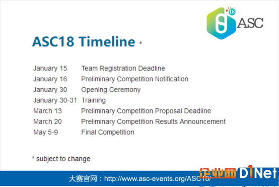 ASC18世界大学生超级计算机竞赛集训营将于2018年1月30-31日举办