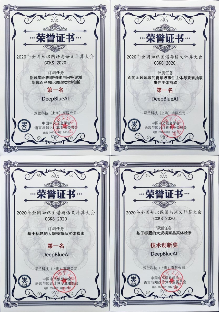 深兰科技斩获CCKS2020三冠，实力助推知识图谱、语义计算发展
